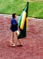 Moreno como porta bandeira